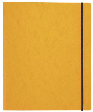 Pagna® 44100-05 Ringbuch Pressspan - A4, 2-Ring, Ring-Ø 16mm, Gummizug, gelb
