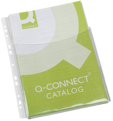 Q-Connect® KF00139 Klarsichthüllen für Kataloge - glasklar, 0,18 mm, A4, Folie ...