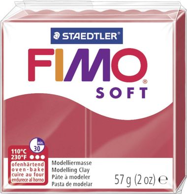 FIMO 8020-26 Modelliermasse FIMO soft kirschrot