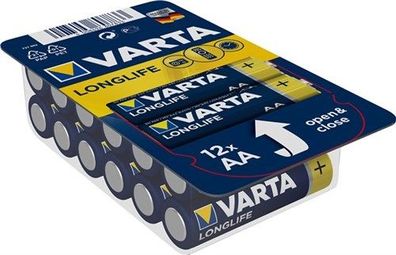 Varta 40878 Longlife LR6/ AA (Mignon) (4106) - Alkali-Mangan Batterie (Alkaline), ...