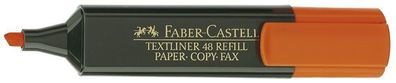 10x FABER-CASTELL 154815 Textmarker Textliner 48 REFILL orange