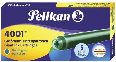 Pelikan® 300070 Tintenpatrone 4001® GTP/5 - dunkelgrün, 5 Patronen
