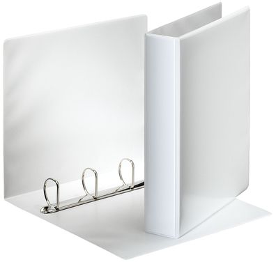 Esselte 49704 Ringbuch Präsentation, mit Taschen, A4, PP, 4 Ringe, 40 mm, weiß