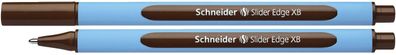 Schneider SN152207 Kugelschreiber Slider Edge - Kappenmodell, XB, braun