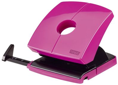 Novus® 025-0626 Locher (Büro) B230 - 30 Blatt, 4-fach Lochung, Anschlagschiene, pink