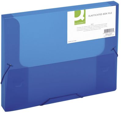 Q-Connect® KF02307 Sammelbox - A4, 250 Blatt, PP, blau transluzent