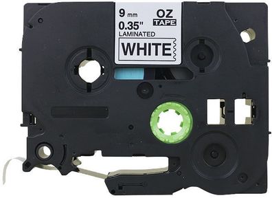 Q-Connect® KF18796 Schriftband TZe-221 kompatibel - 9 mm x 8 m, schwarz auf weiß