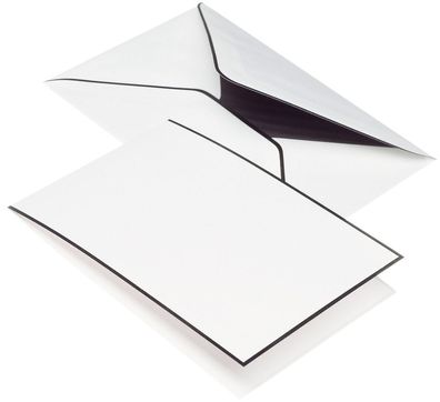 Rössler Papier 22373701 Trauermappe Karten + Umschläge - DIN A6/ C6, weiß, je 5 Stück
