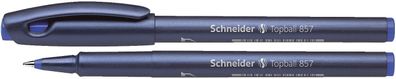 Schneider 8573 Tintenroller Topball 857 - stahlblau/ blau, 0,6 mm, mit Kappe