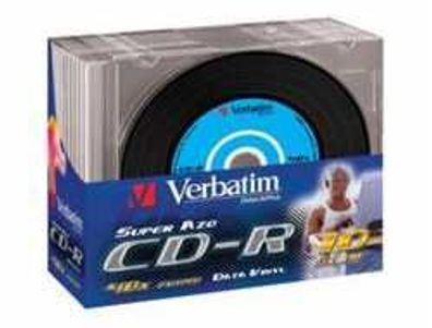 Verbatim 43426 1x10 Verbatim CD-R 80 / 700MB 52x Speed, Vinyl Surface, Slim