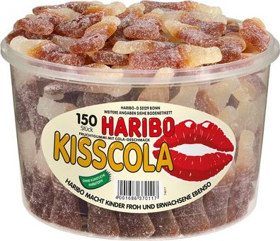 Haribo 4161723 Fruchtgummi Kiss-Cola - 150 Stück Dose