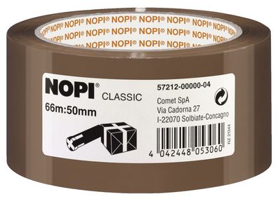 Nopi 57212-00000-02 Verpackungsklebeband Classic, 50 mm x 66 m, braun
