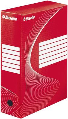 Esselte 128422 Archiv-Schachtel - DIN A4, Rückenbreite 10 cm, rot