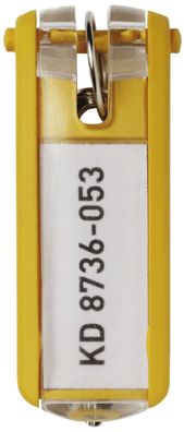 Durable 1957 04 Schlüsselanhänger KEY CLIP - gelb - Beutel mit 6 Stück