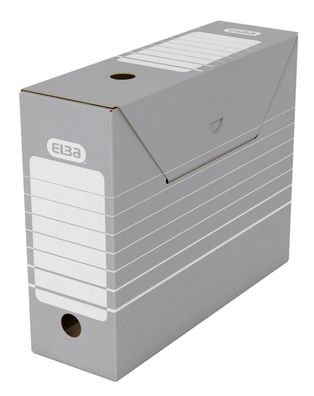 ELBA tric Archiv-Schachtel, Breite 95 mm, f?r A4, grau/ weiá