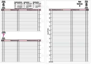 bind® 550322 Ersatzkalendarium Tagesplan - A5, 1 Tag / 1 Seite