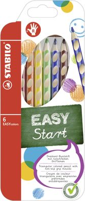 Stabilo® 332/6 Ergonomischer Buntstift EASYcolors - Klappetui mit 6 Stiften, Rechts