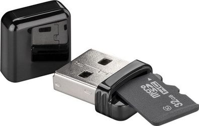 Goobay 38656 Kartenlesegerät USB 2.0 - zum Lesen von MicroSD-Speicherkarten