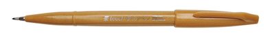 Pentel® SES15C-Y Faserschreiber Sign Pen Brush - Pinselspitze, ocker