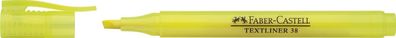 10x Faber-Castell 157707 Textmarker 38 Stiftform gelb