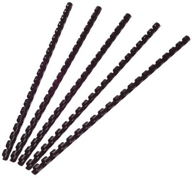 Q-Connect® KF24018 Plastik-Binderücken, 8 mm, für 45 Blatt, schwarz, 100 Stück