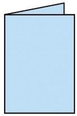 Rössler Papier 220706517 Coloretti Doppelkarte - A6 hoch, 5 Stück, himmelblau