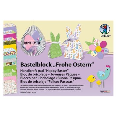 Bastelblock Frohe Ostern, 24 x 34 cm