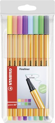 Stabilo® 88/8-01 Fineliner point 88® - Etui "Pastell", mit 8 Stiften