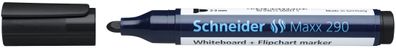 Schneider SN129001 Maxx Whiteboard- und Flipchart-Marker schwarz 2,0 - 3,0 mm
