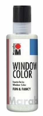 Marabu 0406 04 582 Window Color fun&fancy Glitter-Silber 80 ml