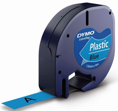 Dymo S0721650 Letratag Band Plastik blau 12 mm x 4 m(T)