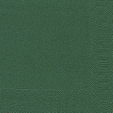 Duni 104048 Cocktail-Servietten 3lagig Tissue Uni dunkelgrün, 24 x 24 cm, 20 Stück