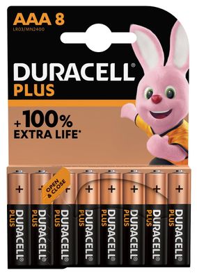 Duracell 018549 8 Duracell Batterien PLUS Micro AAA 1,5 V