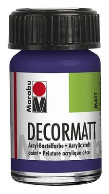 Marabu 1401 39 051 Decormatt Acryl, Violett dunkel 051, 15 ml
