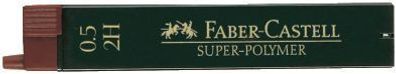 FABER-CASTELL 120512 SUPER-POLYMER Bleistiftminen 2H 0,5 mm