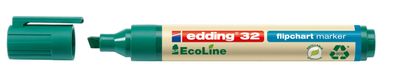 Edding 4-32004 32 Flipchartmarker EcoLine - nachfüllbar, 1 - 5 mm, grün