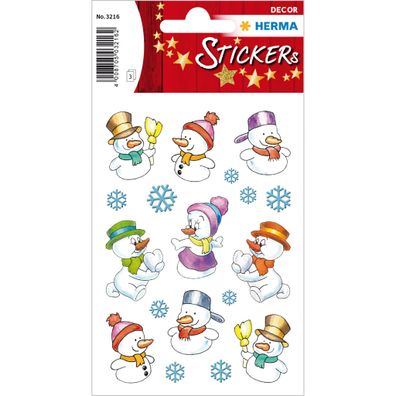 HERMA 3216 Weihnachts-Sticker DECOR "Schneemänner"