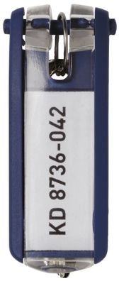 Durable 1957 07 Schlüsselanhänger KEY CLIP - blau - Beutel mit 6 Stück(T)