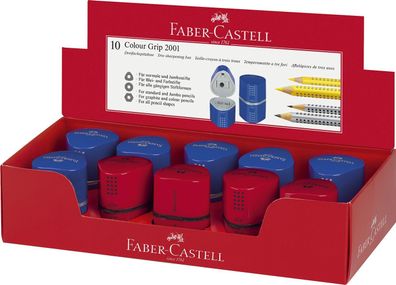 Faber-Castell 183801 Dreifachspitzdose GRIP2001 - farbig sortiert im Display