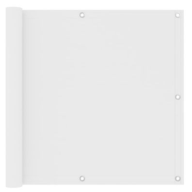 Balkon-Sichtschutz Weiß 90x500 cm Oxford-Gewebe