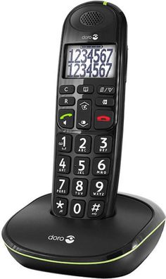 Doro PhoneEasy 110 Single DECT Schnurlostelefon Black Neuware ohne Vertrag