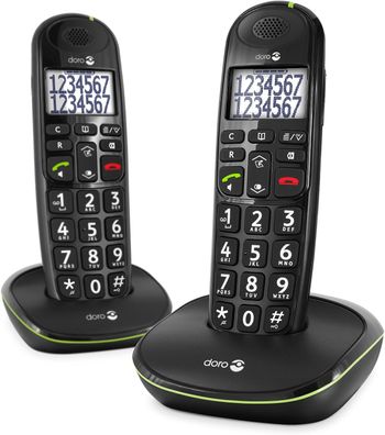 Doro PhoneEasy 110 Duo DECT Schnurlostelefon Black Neuware ohne Vertrag