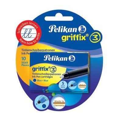 Pelikan 960575 griffix® Patrone für Tintenschreiber, blau, Typ T1RB