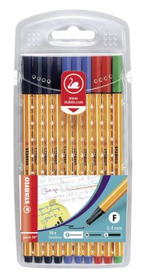 Stabilo® 87-1468 Fineliner point 88® - Etui, mit 10 Stiften