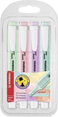 Stabilo® 275/4-08 Textmarker swing® cool Pastel Edition Etui mit 4 Stiften(T)