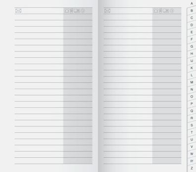 rido/ idé 7045790 Adress-Registerheft Taschenkalender Blattgröße 8,7 x 15,3 cm
