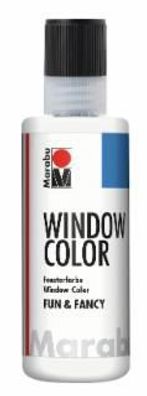 Marabu 0406 04 870 Window Color fun&fancy, Konturen-Weiß 870, 80 ml