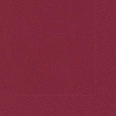 Duni 104044 Cocktail-Servietten 3lagig Tissue Uni bordeaux, 24 x 24 cm, 20 Stück