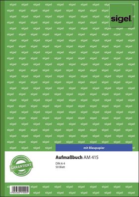 Sigel® AM415 Aufmaßbuch - A4, BL, 50 Blatt