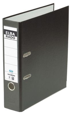 Elba 100022617 Ordner rado brillant - Acrylat/ Papier, A4, 80 mm, schwarz